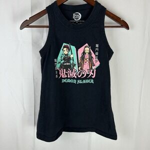 Demon Slayer Tank Top by‎ Aniplex Gee Girl Medium Black Tag Less Anime